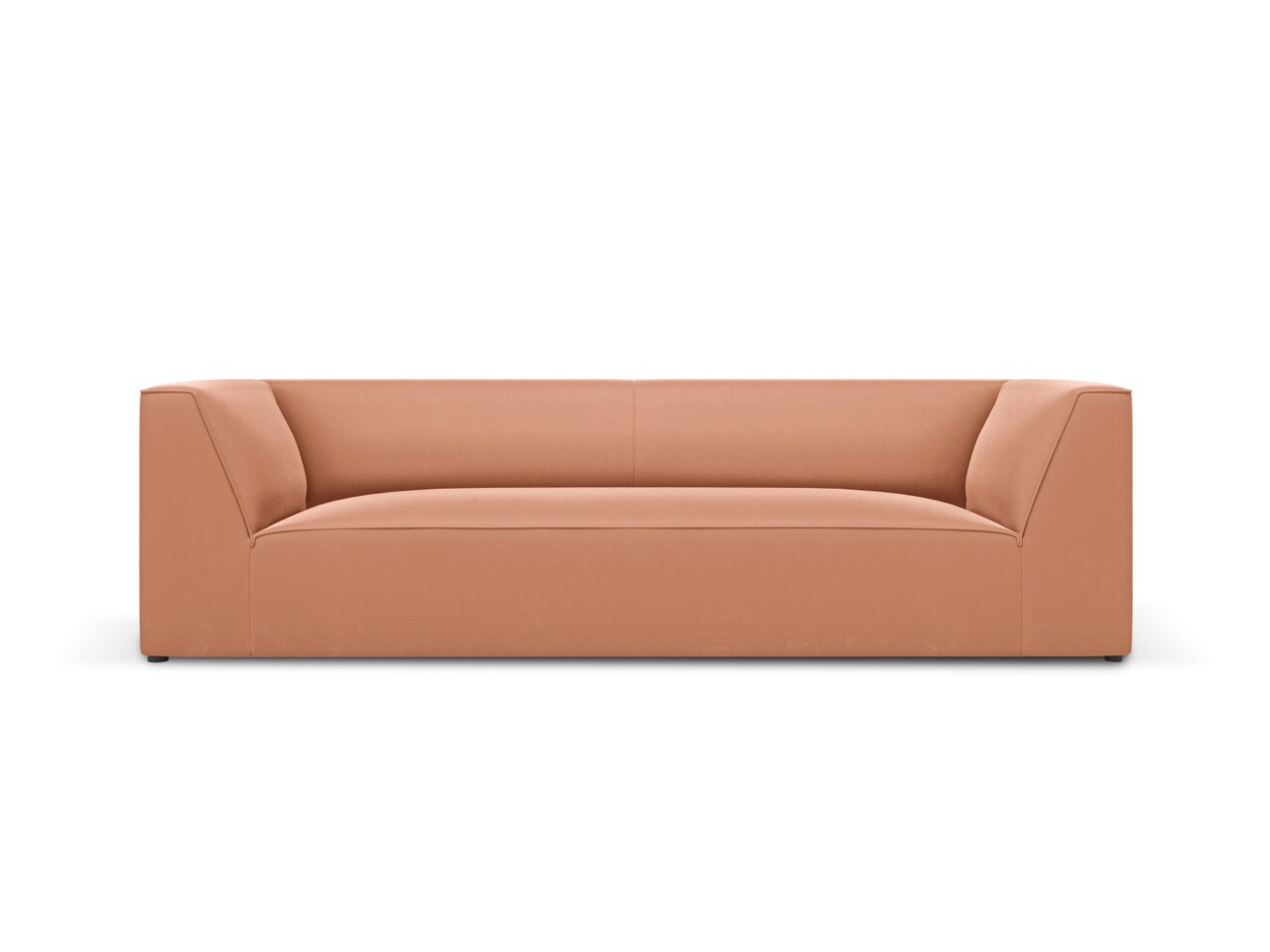 Canapea 3 locuri, Ruby, Micadoni Home, BL, 232x93x69 cm, catifea, roz - imagine 6